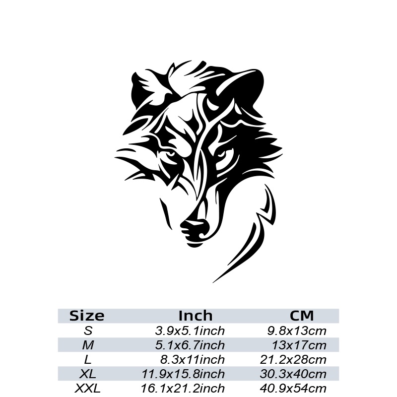 Sticker Vinyl Hình Chó Sói Vui Nhộn Dán Trang Trí Xe Hơi / Xe Máy / Laptop