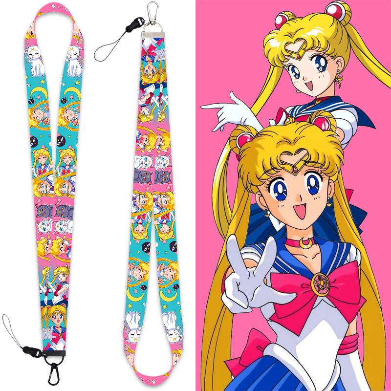 Z&M❀ Sailor Moon Dây Móc Khóa Hình Thủy Thủ Mặt Trăng Xinh Xắn