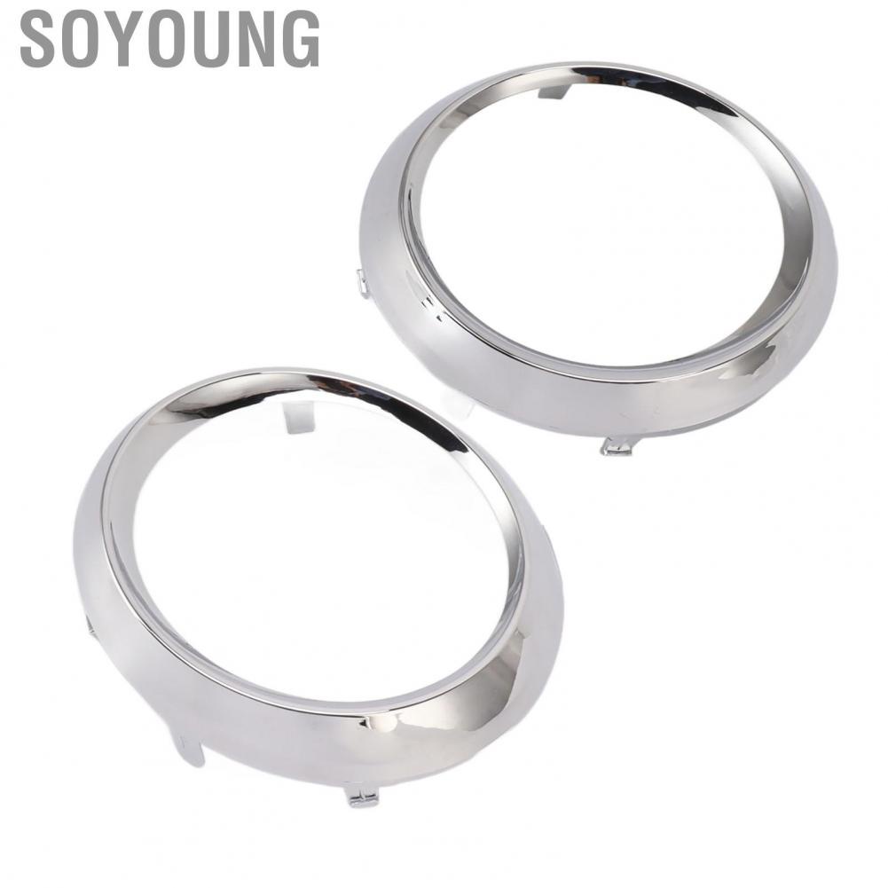 Soyoung Fog Light Lamp Bezel  Wear Resistance Chrome Trim Cover Rings Simple Operation Strong Security Long Service Life for Car
