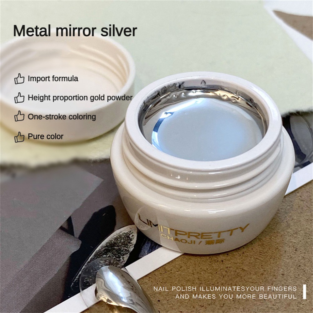 Sơn móng tay keo ANNIES kim loại tráng gương màu bạc bạch kim chuyên dụng