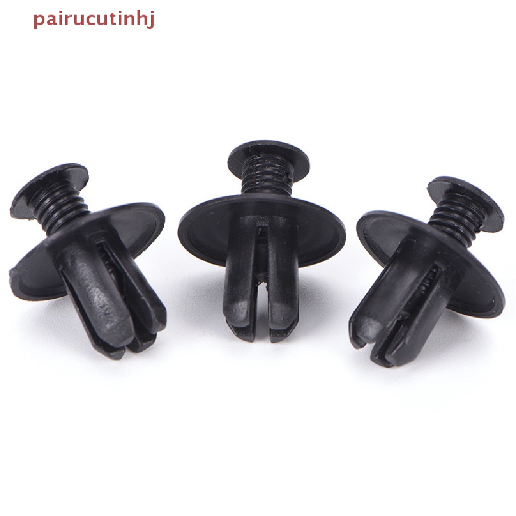 FENDER Set 50 Đinh Vít Nhựa 8mm Màu Đen Chuyên Dụng Cho Cản Trước Xe Hơi