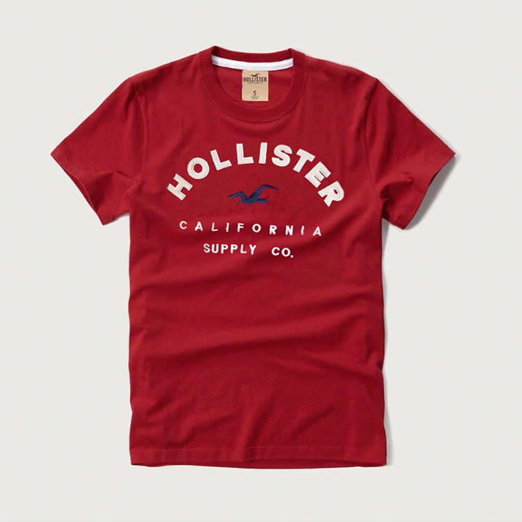 Hollister Áo Thun cotton Tay Ngắn Cổ Thuyền Phong Cách Âu Mỹ Thời Trang Mùa Hè Cho Nam