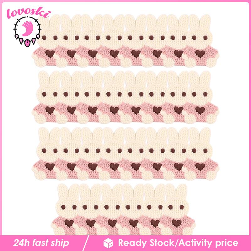 [Lovoski] Miếng Dán Trang Trí Ba Lô / Váy Jean Hình Thỏ Nhỏ