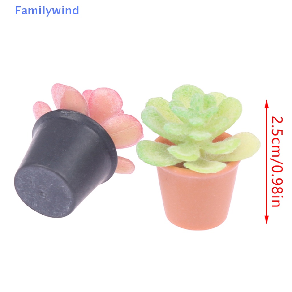 Set 2 Chậu Cây Mini Tỉ Lệ 1: 12 Dùng Để Trang Trí Nhà Búp Bê