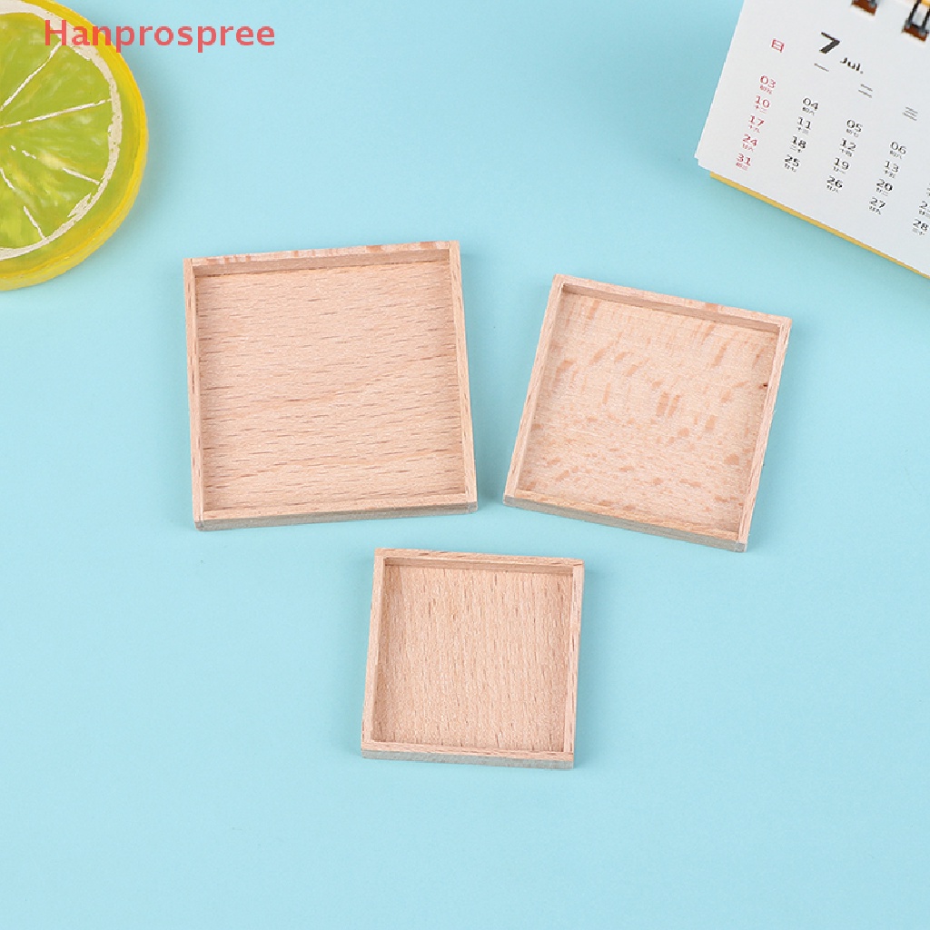 Khay Gỗ Mini Đựng Thức Ăn Trang Trí Nhà Búp Bê Tỉ Lệ 1: 12