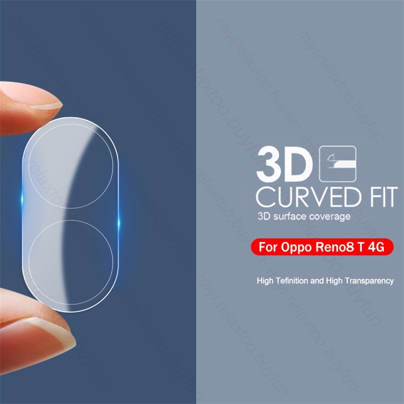 Kính Cường Lực 3D HD Bảo Vệ Ống Kính Máy Ảnh Cho Oppo Reno8 T 8T 8Z 7Z 7 8 9 Pro Plus + Reno9Pro Reno7 Reno8Pro Reno8T 4G 5G