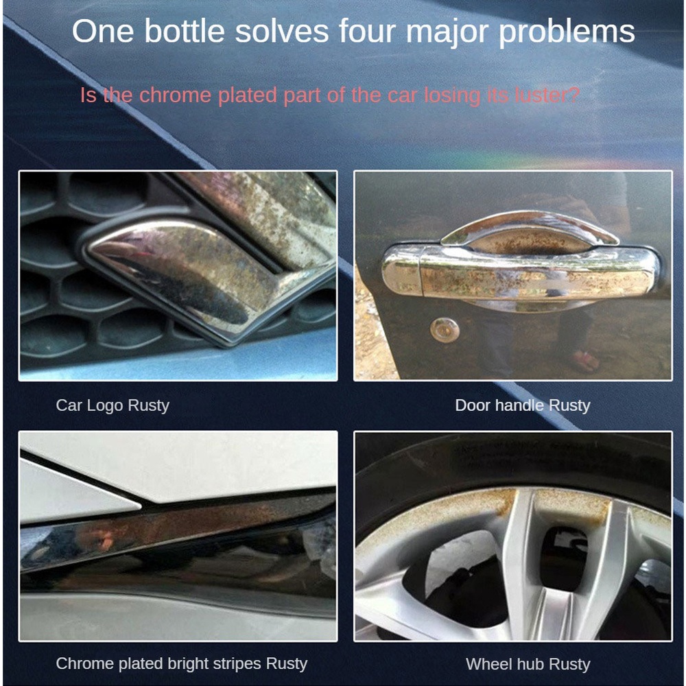 Bình Xịt Tẩy Rỉ Sét Mạ Crôm Kim Loại Pousbo 100Ml Bình Xịt Tẩy Rỉ Sét Ô Tô Phụ Tùng Kim Loại Vành Bánh Xe Ô Tô Rửa Xe Hơi Chống Gỉ Queen2019