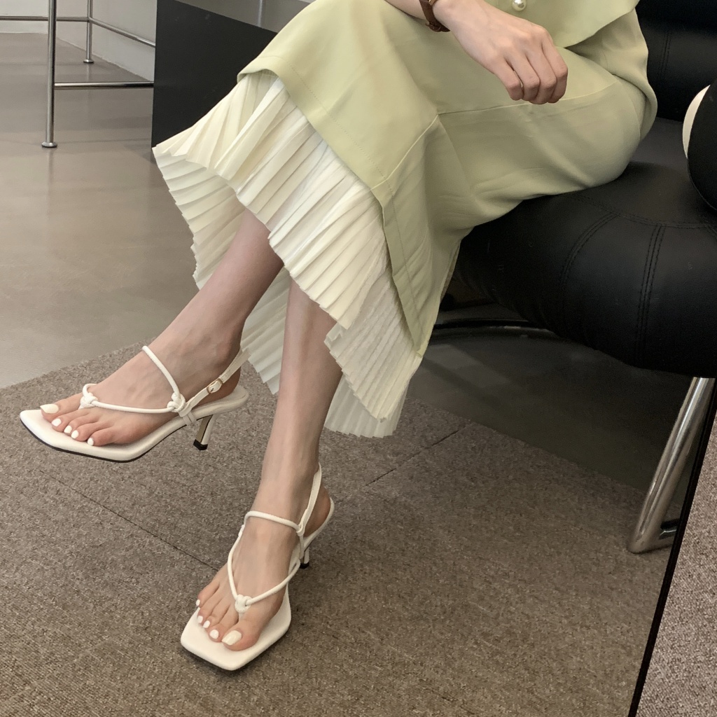 Sandal Cao Gót Mũi Vuông Thiết Kế Mới Thời Trang Mùa Hè 2023 Dành Cho Nữ