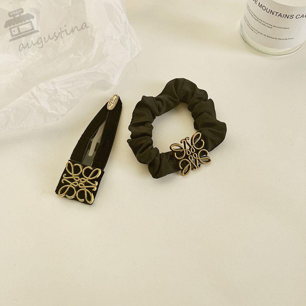 Dây Buộc Tóc Mặt Vuông In Chữ Phong Cách Hàn Quốc Đơn Giản