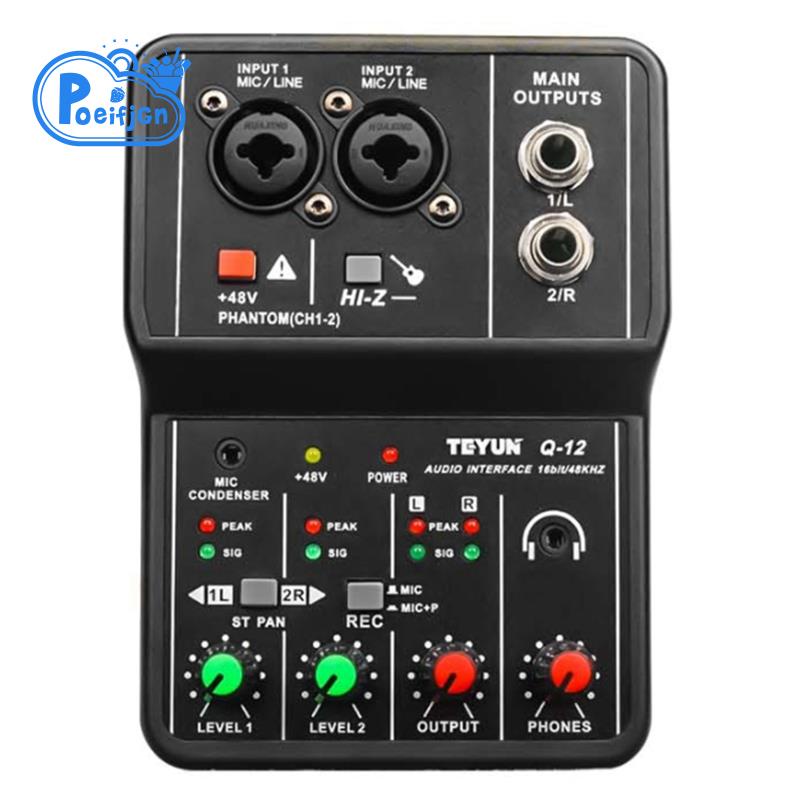 Bảng Mạch Âm Thanh TEYUN Q-12 Giao Diện 4 Kênh 48V Chuyên Dụng Cho Máy Tính Thẻ