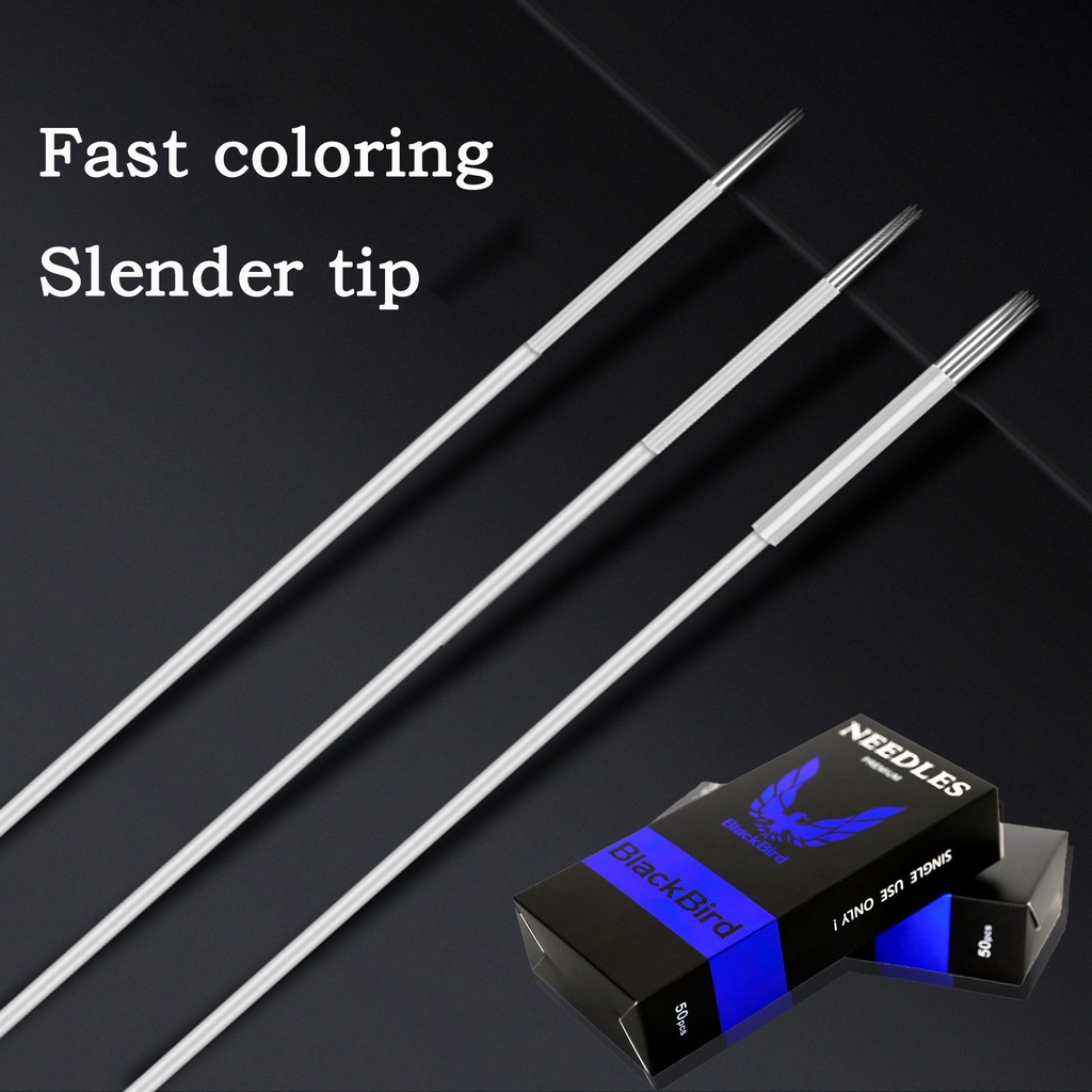 Hộp 50 Kim Xăm Bằng Thép Không Gỉ 316 Khử Trùng Màu Đen