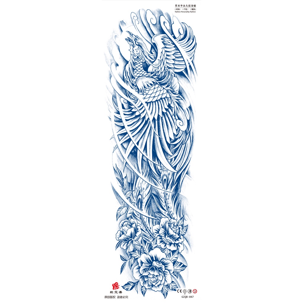 Hình Xăm Dán Cánh Tay / Chân Toàn Diện Trong Vòng 15 Ngày Kháng Nước Lâu Trôi Cho Nam