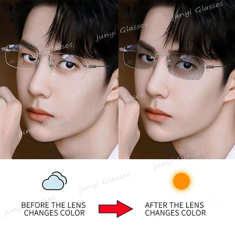 Kính Chống Tia UV Không Gọng 2 Trong 1 Dùng Để Bảo Vệ Mắt Khỏi Ánh Sáng Xanh