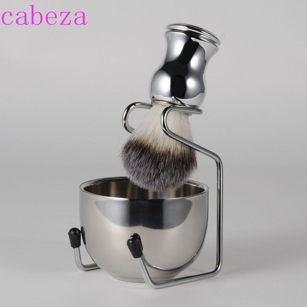 Set Cọ Cạo Râu Ba Món Bằng Sợi Nylon Làm Sạch Da Mặt Cho Nam