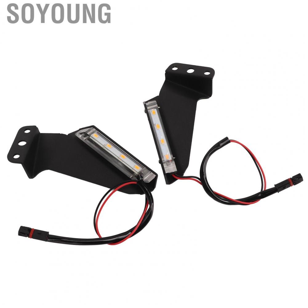 Soyoung Front Turn Signal Light  Easy Install 12V 1.5W Amber Transparent Lens Invisible Wing Indicator for S1000RR