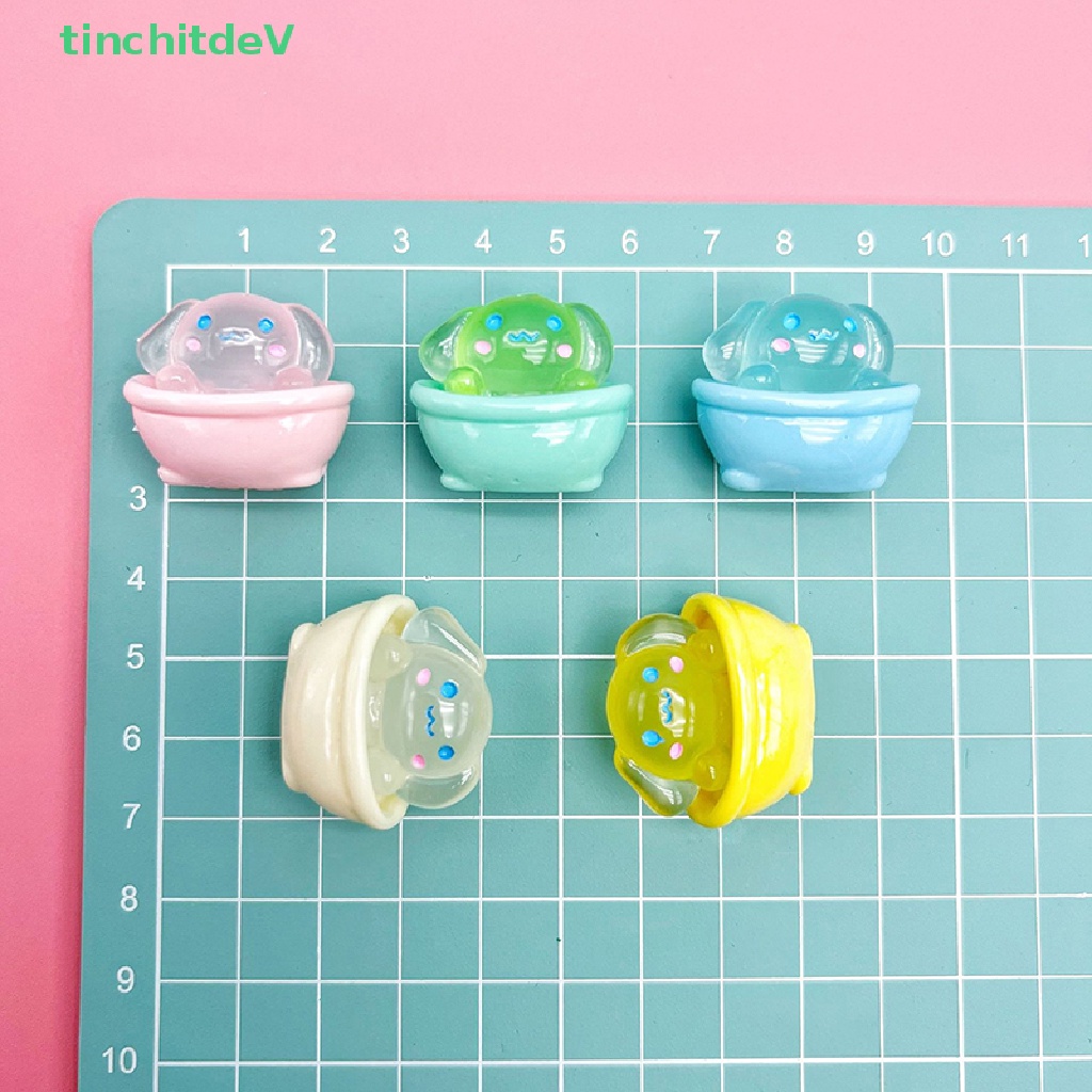 [TinchitdeV] Bộ 2 Chú Chó Nhựa Phát Quang Đáng Yêu Trang Trí Nội Thất