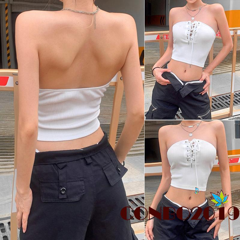 Áo Tank Top Không Tay Thiết Kế Dây Rút Thời Trang Mùa Hè Cho Nữ