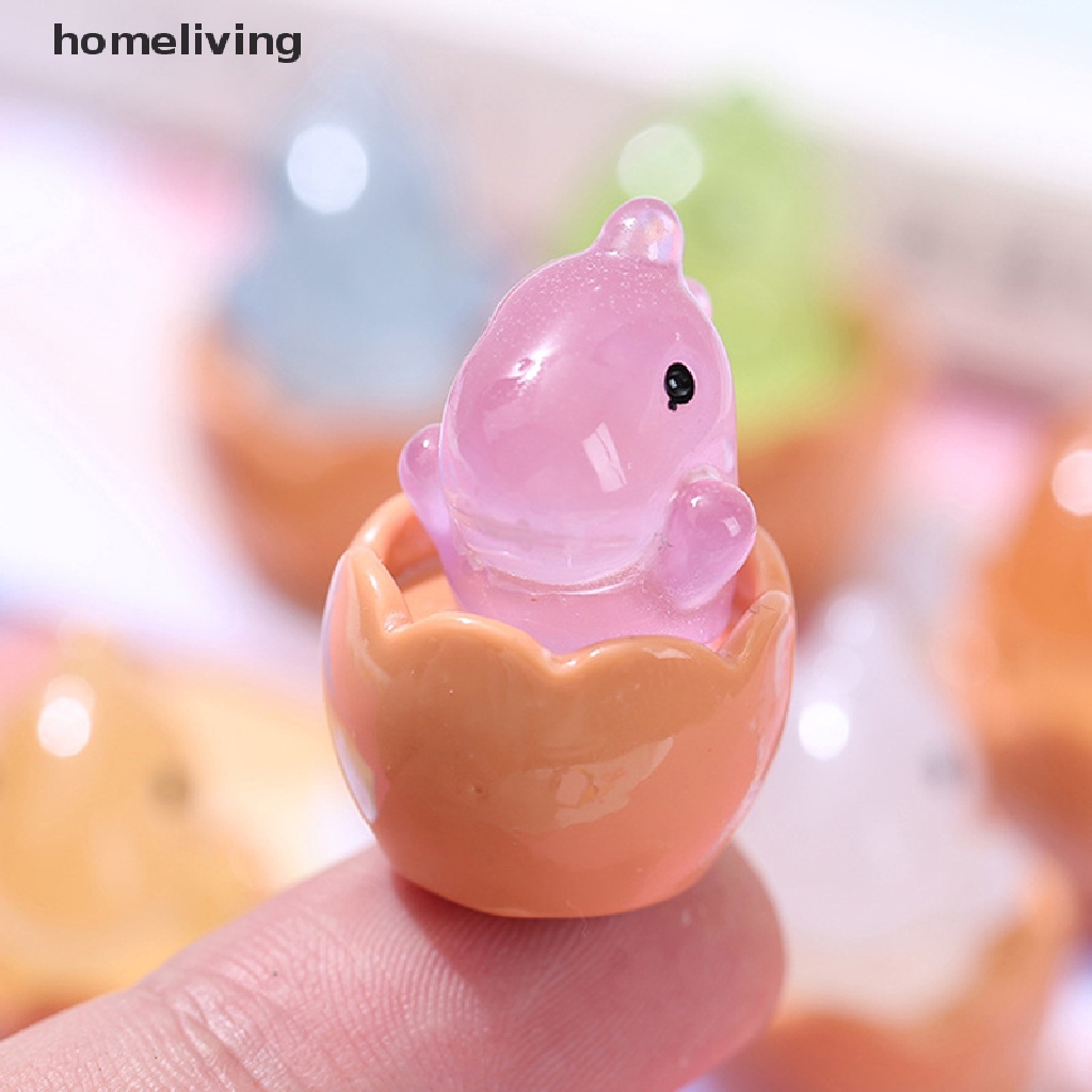 Bộ 2 Đồ trang trí Trứng Khủng Long Bằng Nhựa Phát Sáng Trong Bóng Tối Trang Trí Tiểu Cảnh