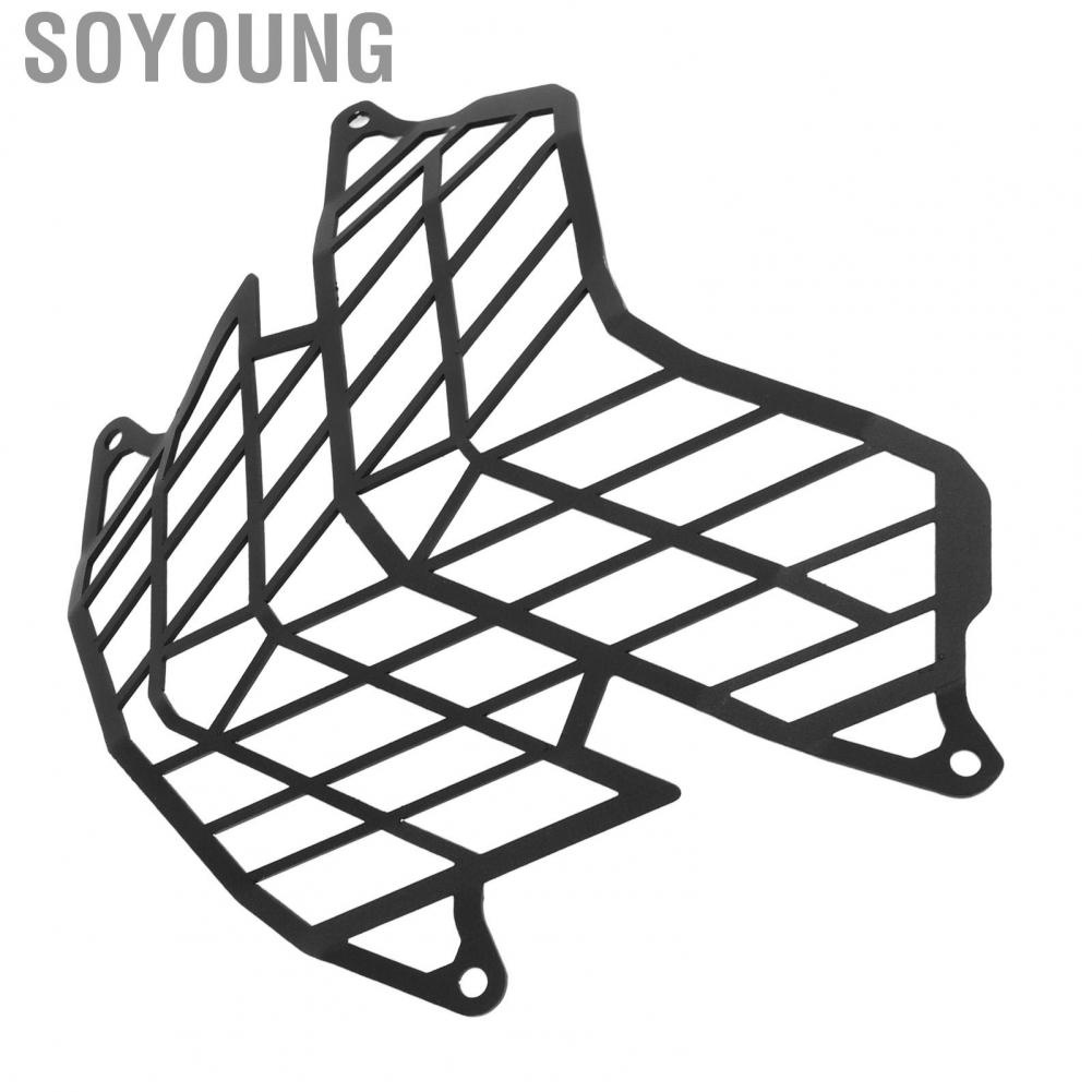 Soyoung Headlamp Guard Motorcycle Headlight Grille Stylish Look Carbon Steel for TENERE700 2019 Onwards