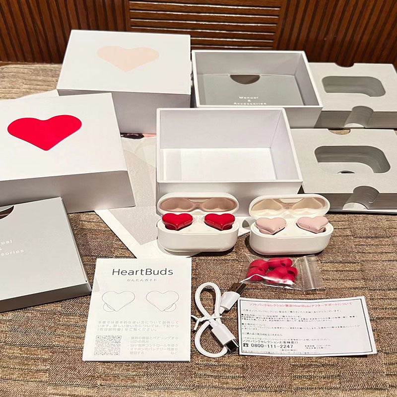 Tai Nghe Bluetooth 2023 Âm Thanh HiFi Hình Trái Tim Màu Hồng / Tím Dễ Thương Chất Lượng Cao Phong Cách Nhật Bản Thích Hợp Làm Quà Tặng Sinh Nhật Cho