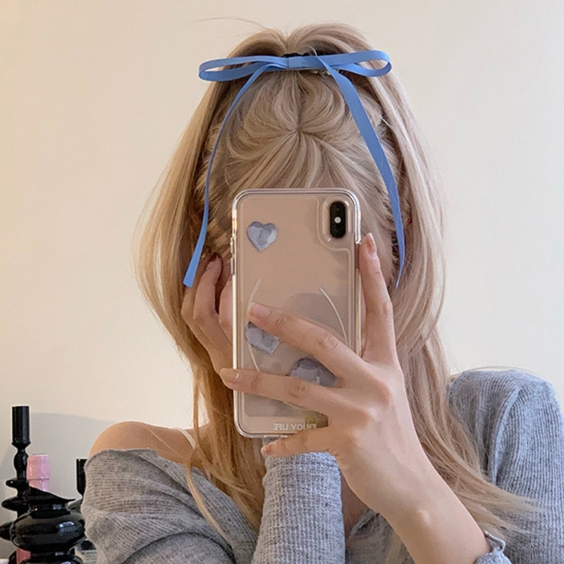 Kẹp Tóc Đính Nơ Ruy Băng Thời Trang Hàn Quốc Cho Nữ