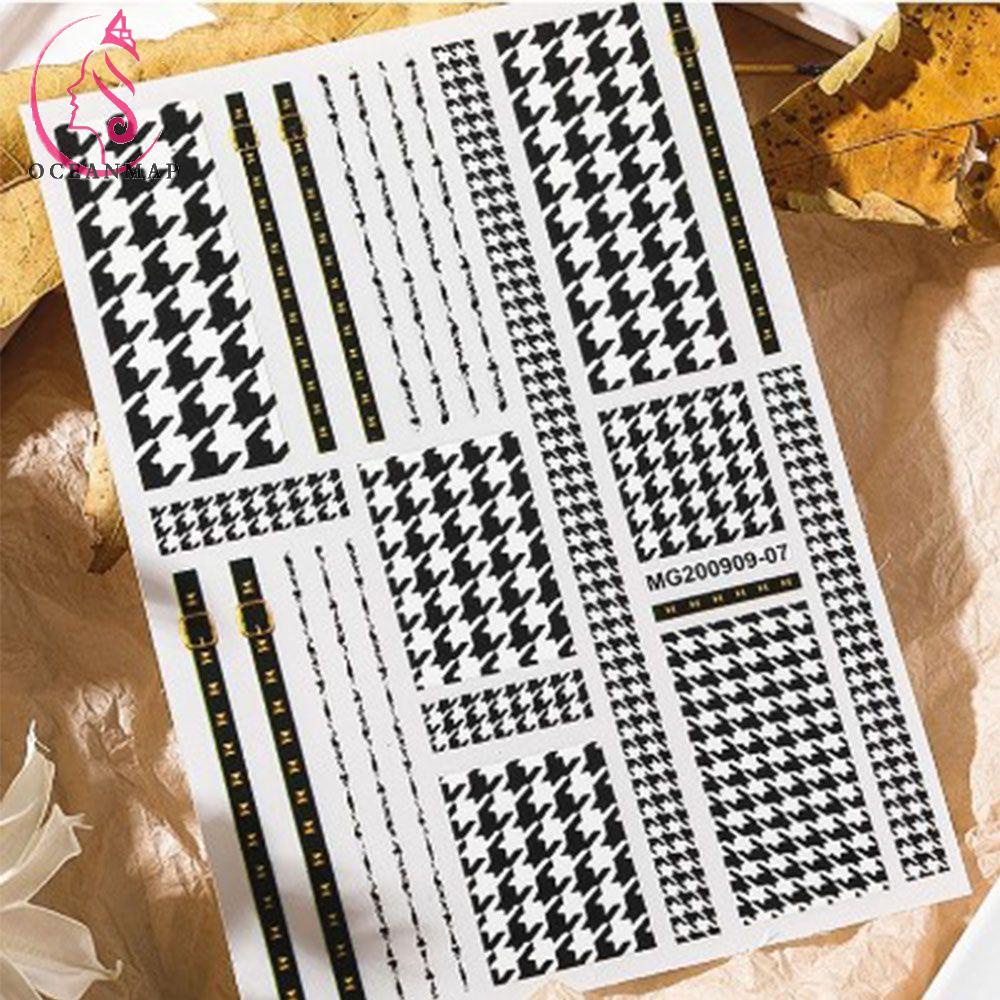 Miếng Dán Trang Trí Móng Tay Họa Tiết Da Báo Đen 3D Cổ Điển Chống Thấm Nước Tiện Lợi