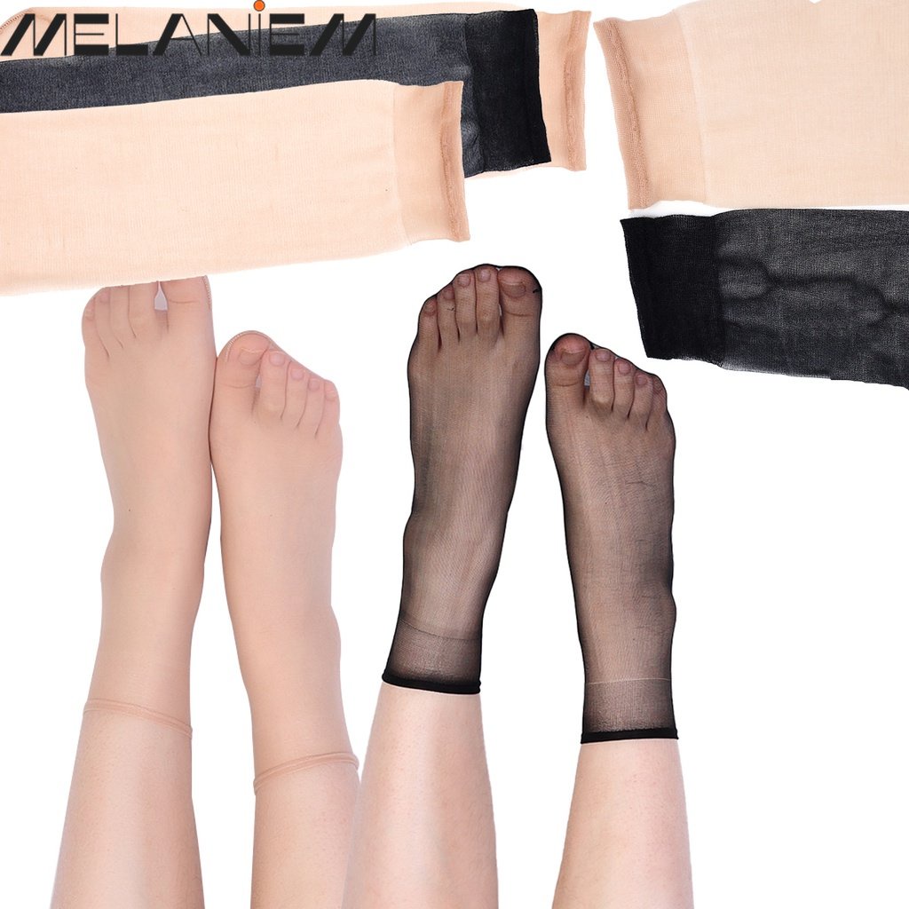 1 Đôi Vớ Thể Thao Ngắn Bằng Lụa Mỏng Nhẹ Thoáng Khí Chống Trượt Màu Trong Suốt Phong Cách Hàn Quốc Cho Nữ