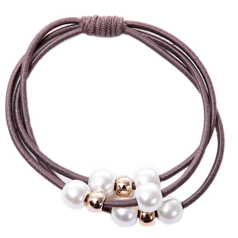 Dây Cột Tóc Co Giãn Đính Hạt Ngọc Trai Giả Thanh Lịch Cho Nữ