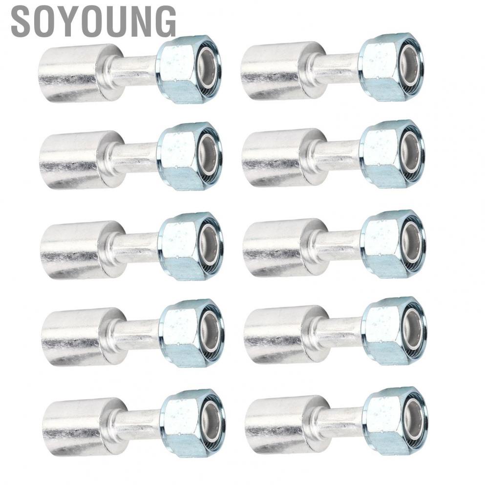 Soyoung Car Air Conditioner Connector  5/8in Exquisite Appearance Conditioning Pipe 10PCS Straight 180° for Truck