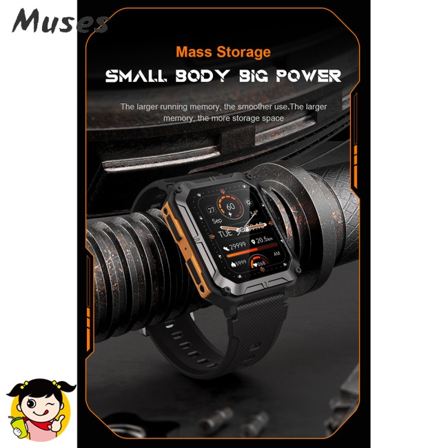 Đồng Hồ Thông Minh C20pro Màn Hình Hd 1.83 Inch Chống Thấm Nước Ip68 Kết Nối Bluetooth Chuyên Dụng