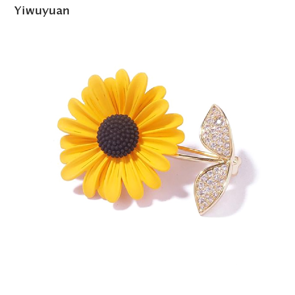 < Yiwuyuan > Ghim Cài Áo Hình Hoa Hướng Dương Tráng Men Unisex Làm Đẹp Văn Phòng Bán Chạy