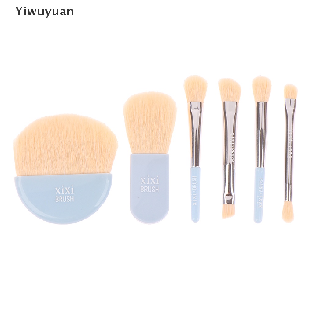 < Yiwuyuan > Bộ 6 Cọ Trang Điểm Mini Mềm Mại Kèm Hộp Đựng