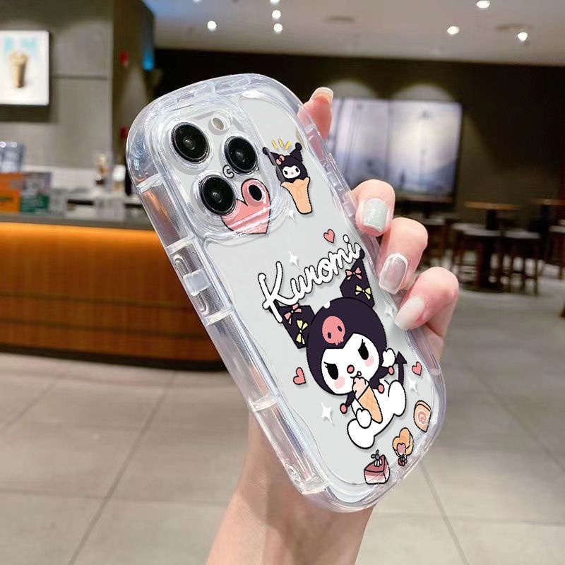 ✅Ốp Điện Thoại Mềm Trong Suốt Họa Tiết Que Kem Kuromi Cho Iphone 11 / xr 7 promax13 / 8p 14 12 xs J0VG