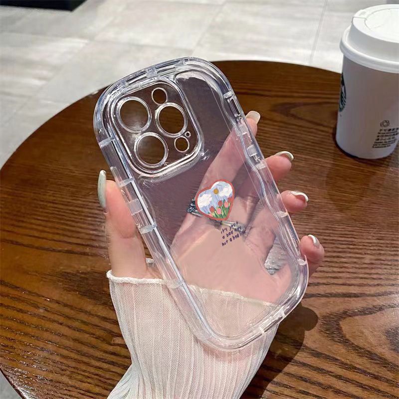 ✅Ốp Điện Thoại Dẻo Trong Suốt Họa Tiết Hoa Tulip Chống Sốc Cho Iphone Xr 11iPhone14 promax8p13 12 / xs / / 7 R1OQ