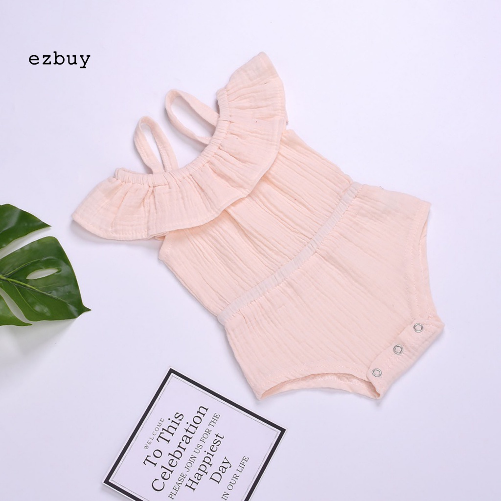 Bộ Áo Liền Quần Hai Dây Bằng Vải Cotton Thân Thiện Với Da Thời Trang Mùa Hè Dành Cho Bé
