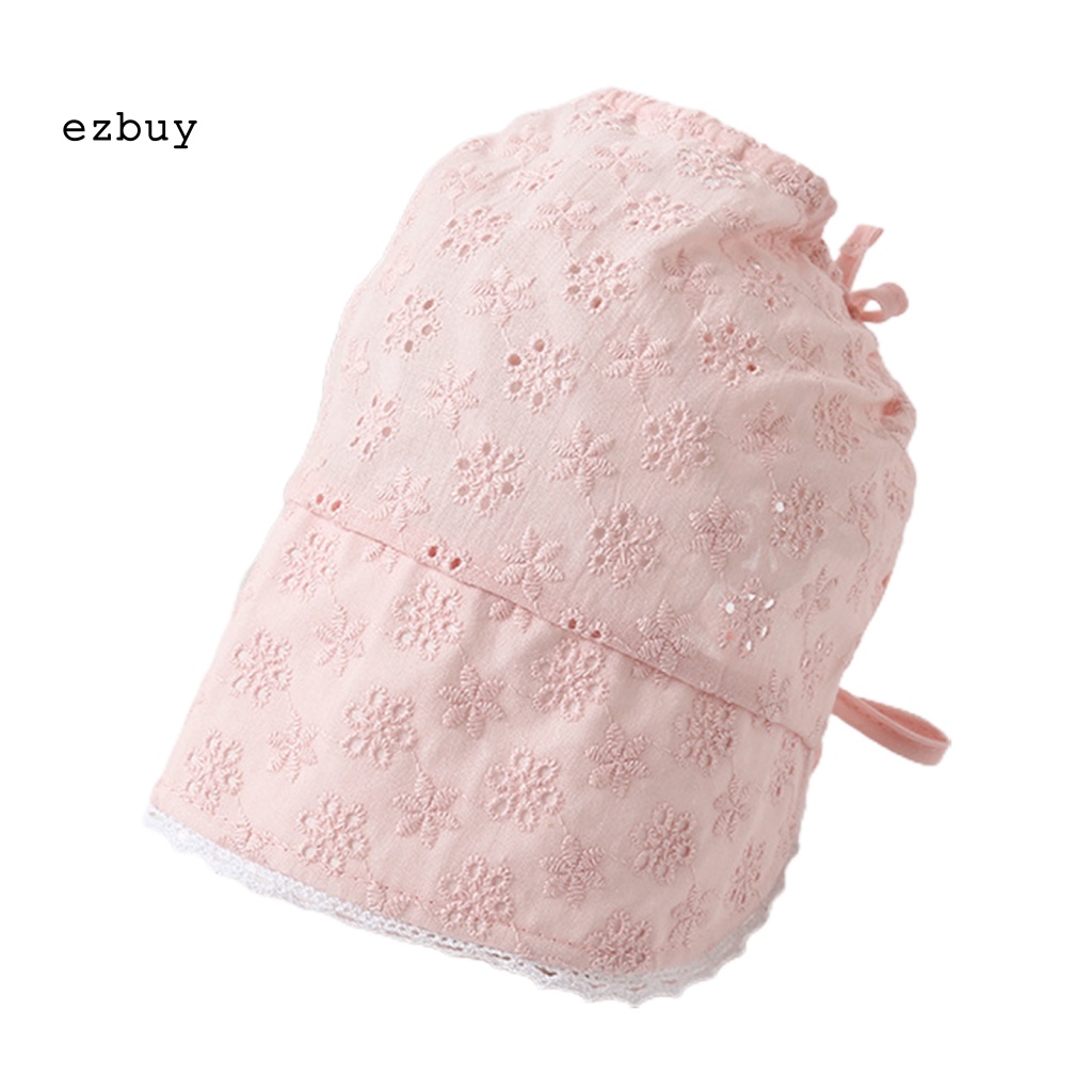 Mũ Cotton Họa Tiết Hoa Thanh Lịch Có Thể Điều Chỉnh Cho Bé Sơ Sinh