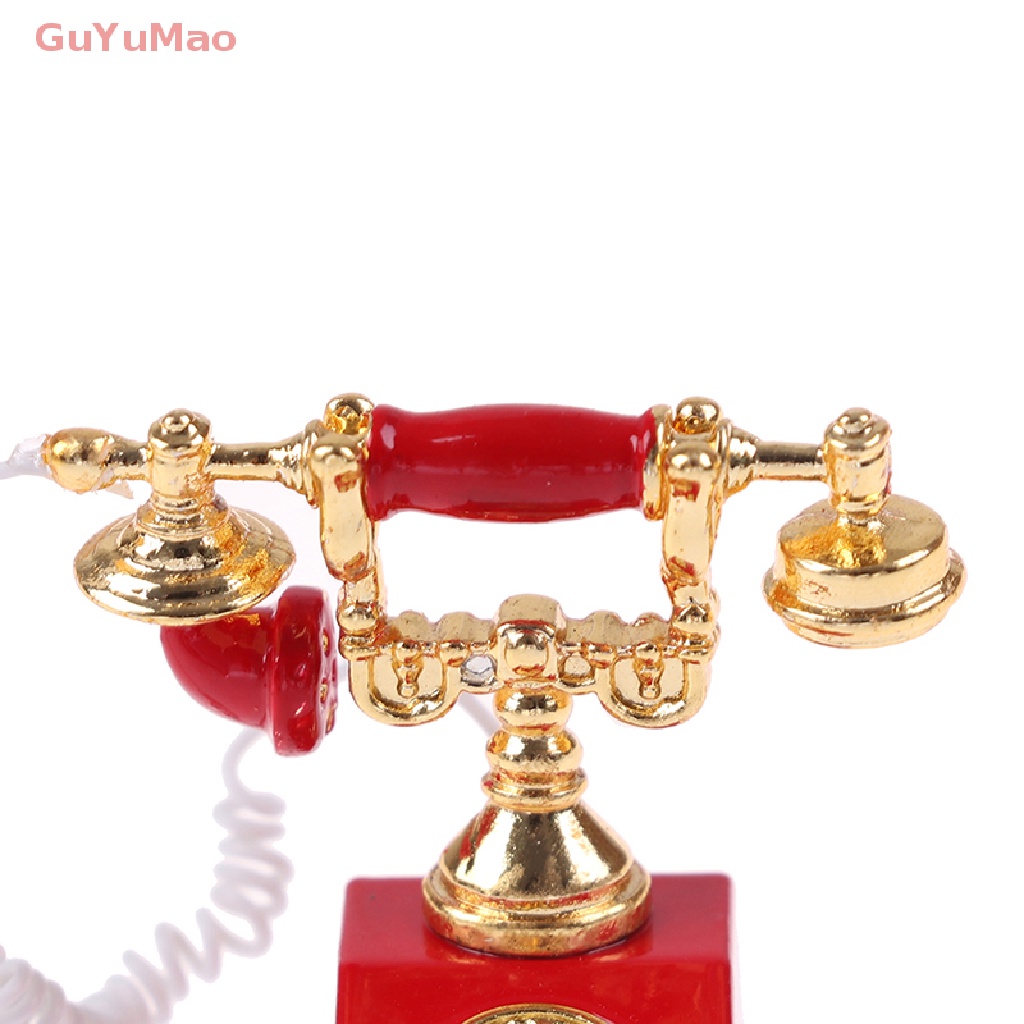 [cxGUYU] 1 Mô Hình Điện Thoại Di Động Cổ Điển Xoay Trang Trí Nhà Búp Bê Thu Nhỏ 1: 12 PRTA