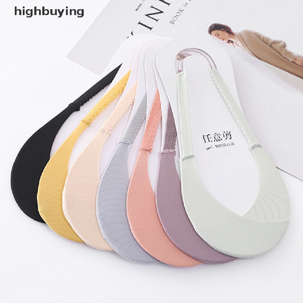 Hbvn Belle Vớ Thuyền Mỏng Mùa Hè Cao Gót Một Nửa Bàn Tay Trước Bằng Silicone Mỏng Không Trượt Kiểu Nhật Bản Cho Nữ
