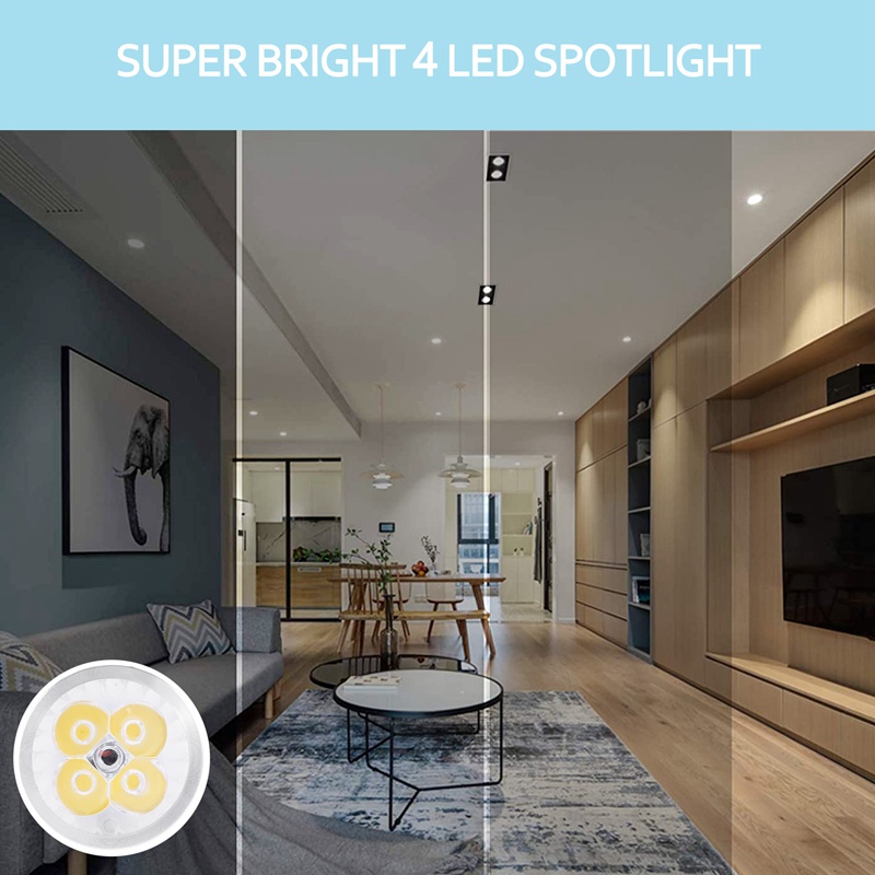 Bóng Đèn LED Ánh Sáng Trắng Ấm 4 * 1W GU5.3 MR16 12V