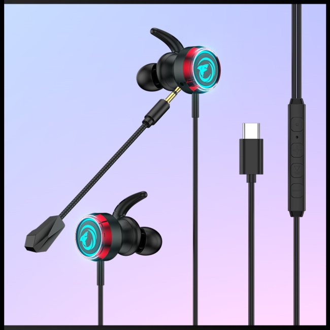 Tai Nghe Nhét Tai Chơi Game Có Micro Và Đèn Rgb