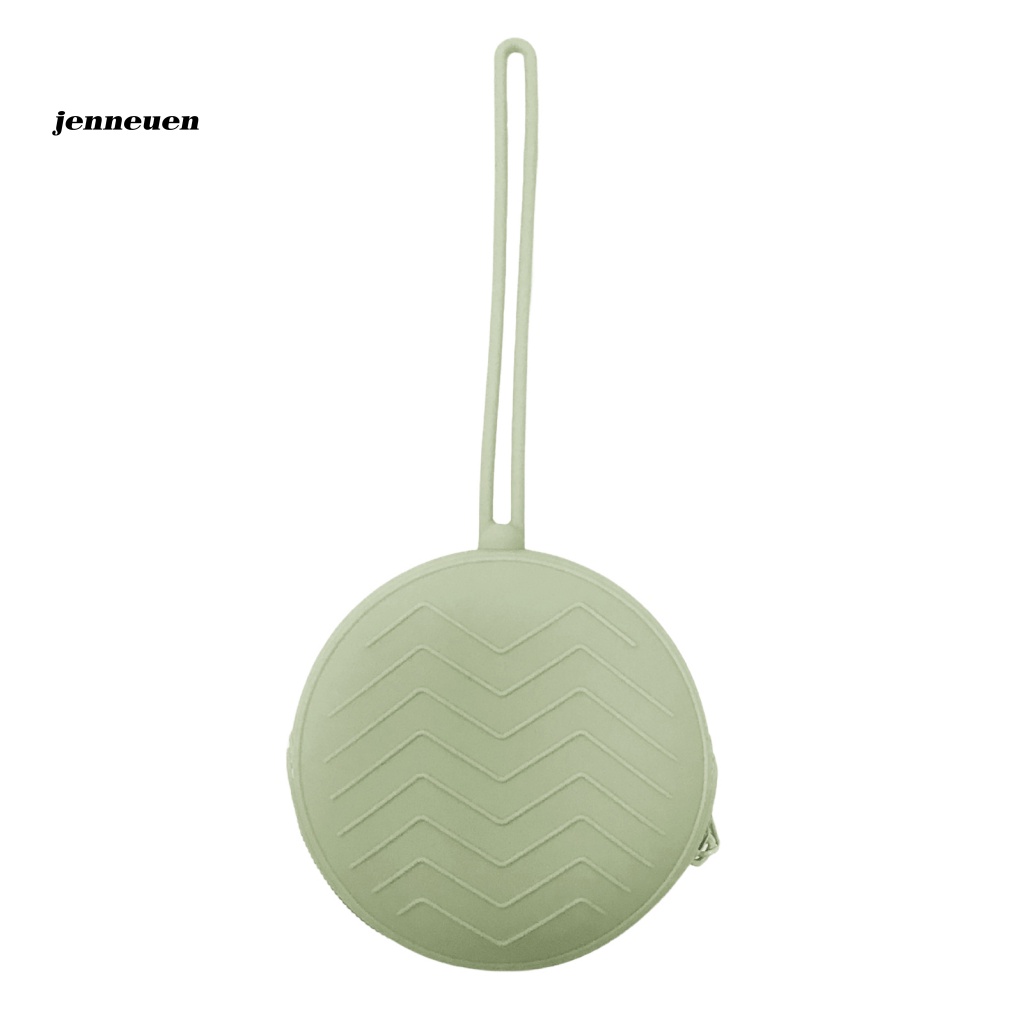 Jen Ví Đựng Tiền Xu Bằng Silicon Mịn Có Khóa Kéo Và Dây Đeo Nhỏ Gọn Màu Trơn Chống Thấm Nước Thay Đổi Hàng Ngày