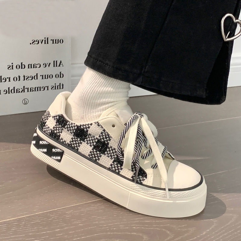 Giày Thể Thao Vải Canvas Đế Dày Thời Trang Mùa Hè Dễ Phối Đồ