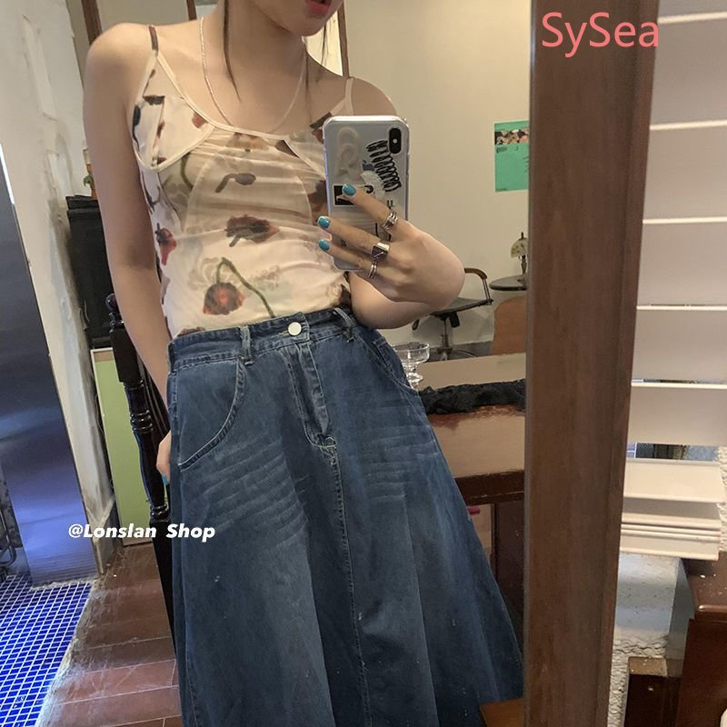 Áo Hai Dây Họa Tiết Hoa Quyến Rũ Cho Nữ