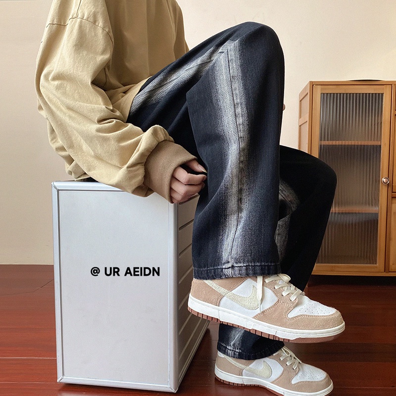 Quần Jean Dài Dáng Rộng Màu Gradient Thời Trang Cá Tính Cho Nam