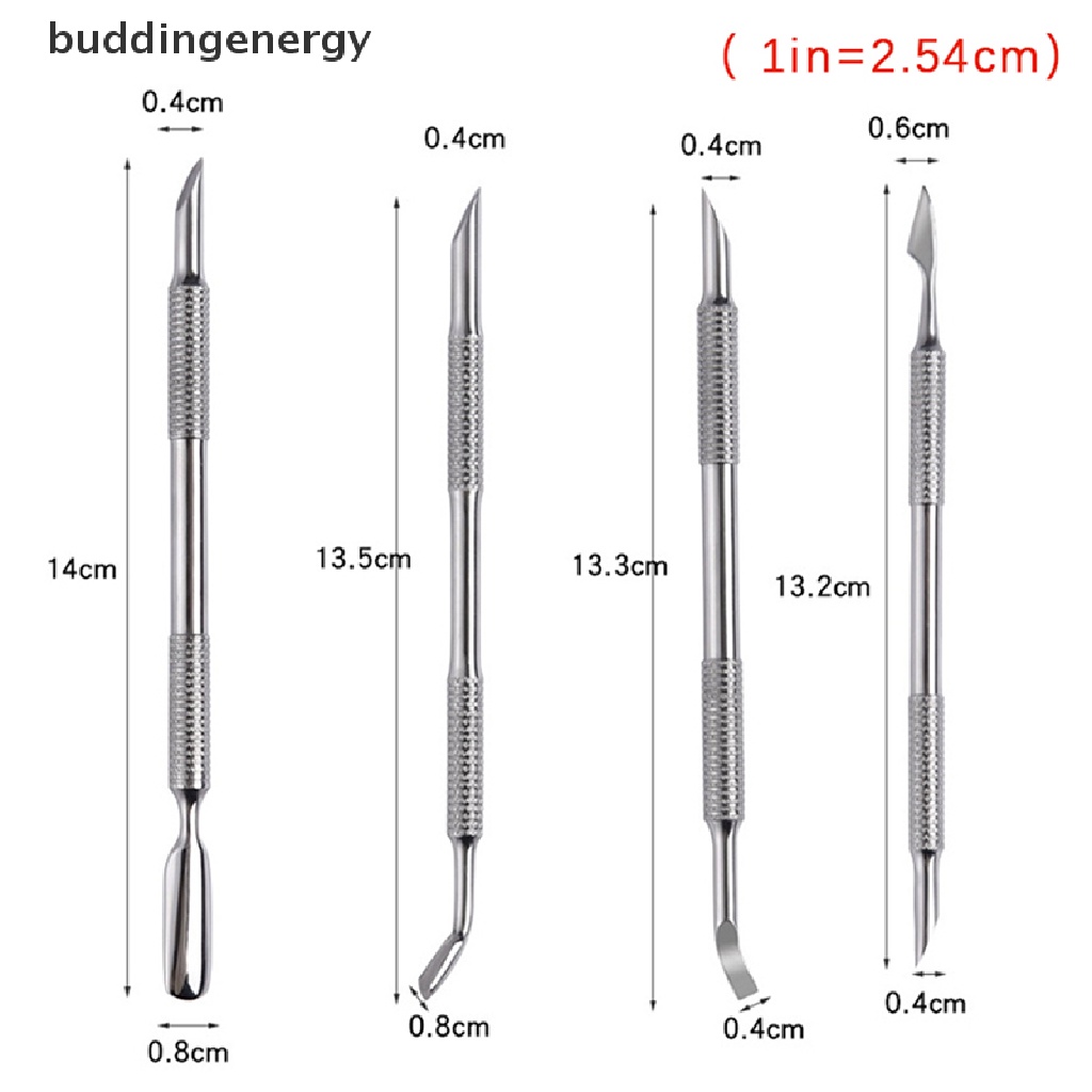 1 Dụng Cụ Hai Đầu Bằng Thép Không Gỉ Dùng Để Loại Bỏ Da Chết Và Làm Móng
