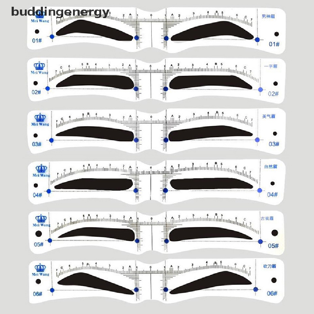 {BUDDI} Set 12 Khuôn Kẻ Định Hình Lông Mày Trang Điểm {BUDDI}