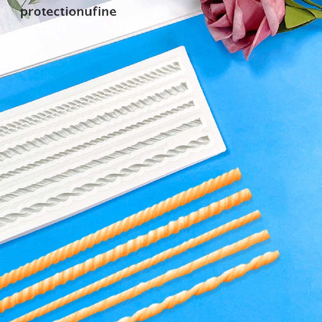 Khuôn Silicone Tạo Hình Làm Bánh Kẹo Hình Dây Bện DIY PR3VN