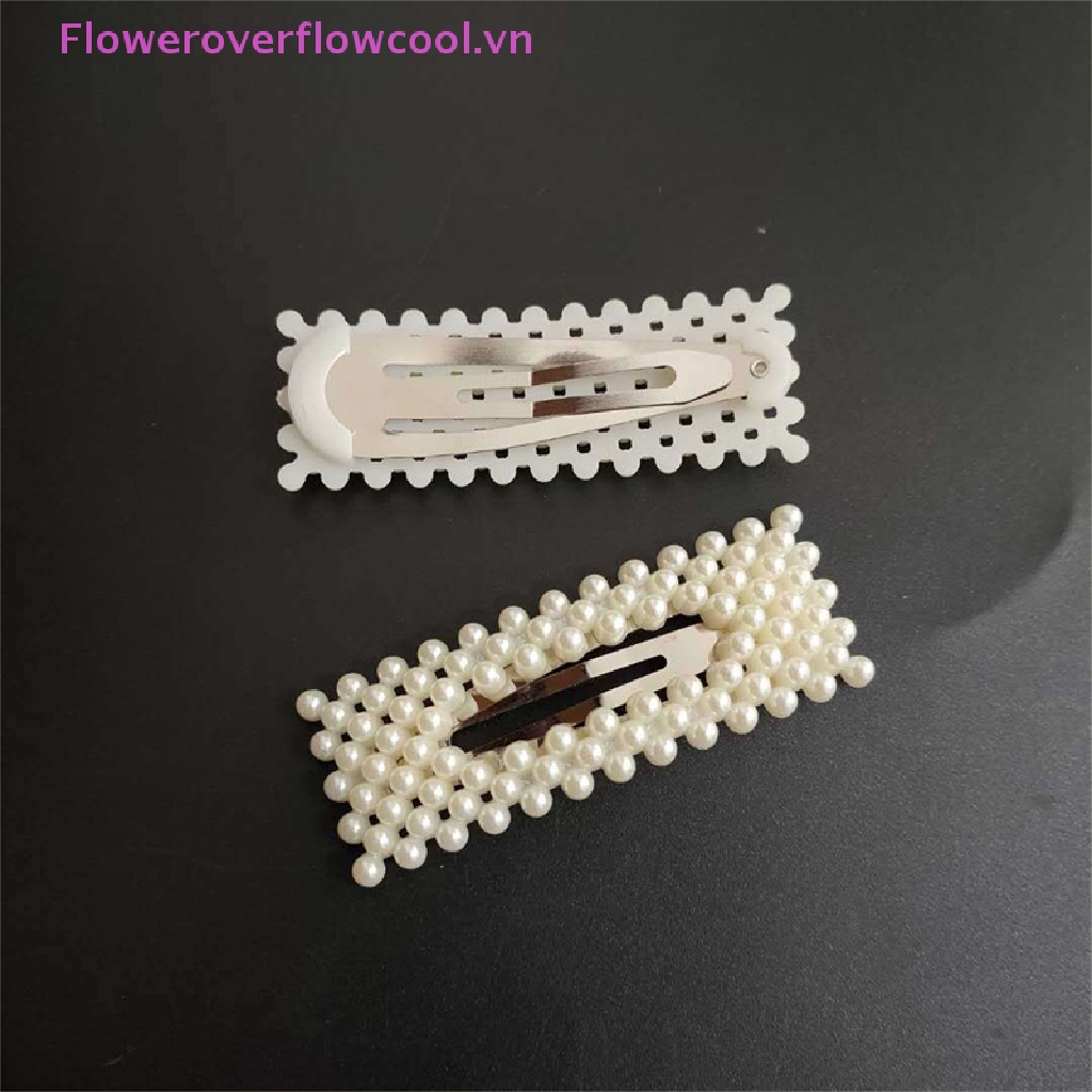 Kẹp Tóc Đính Nút Ngọc Trai Thời Trang Cho Nữ