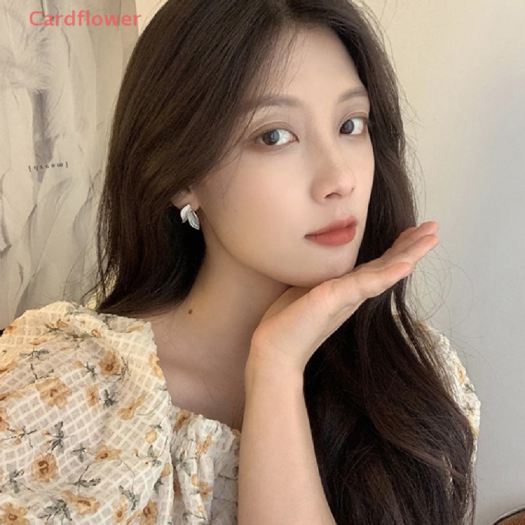 Bông Tai Dáng Dài Hình Chiếc Lá Phối Tua Rua Phong Cách Bohemian Thời Trang Hàn Quốc Mới