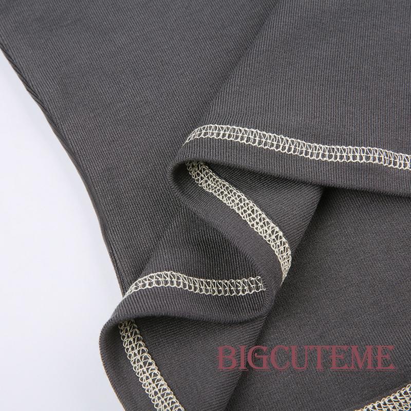 Áo Thun Tay Ngắn Cổ Tròn In Chữ Ôm Dáng Thời Trang Mùa Hè Dành Cho Nữ